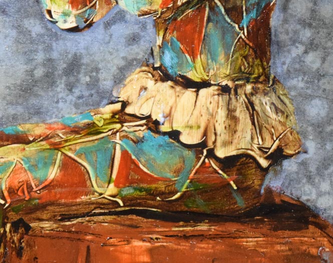 角浩「春を呼ぶ」油絵・SM 拡大画像6