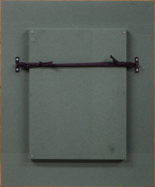 角浩「春を呼ぶ」油絵・SM 額縁裏側画像