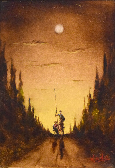 角浩「月光(ドンキホーテ)」油絵・SM 作品全体拡大画像