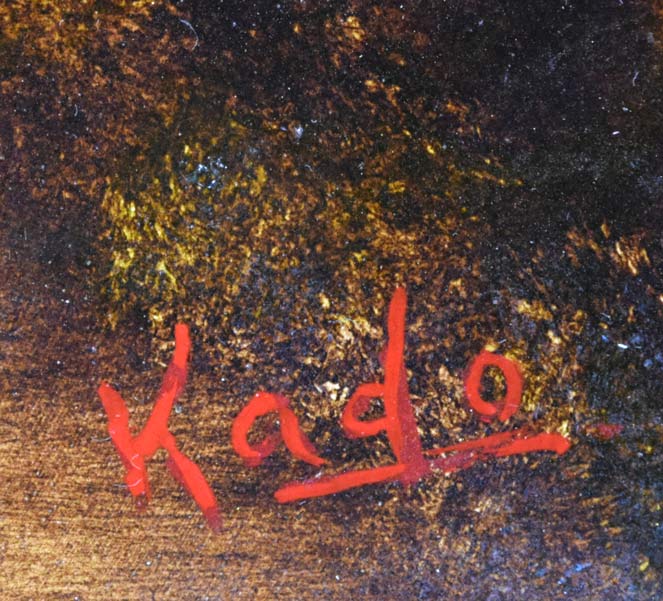 角浩「月光(ドンキホーテ)」油絵・SM サイン拡大画像