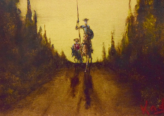 角浩「月光(ドンキホーテ)」油絵・SM 拡大画像2