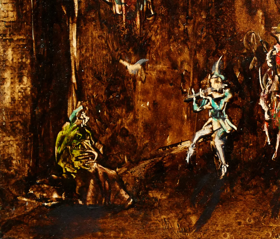 角浩「街へ来たドンキホーテ」油絵・F0号 拡大画像5