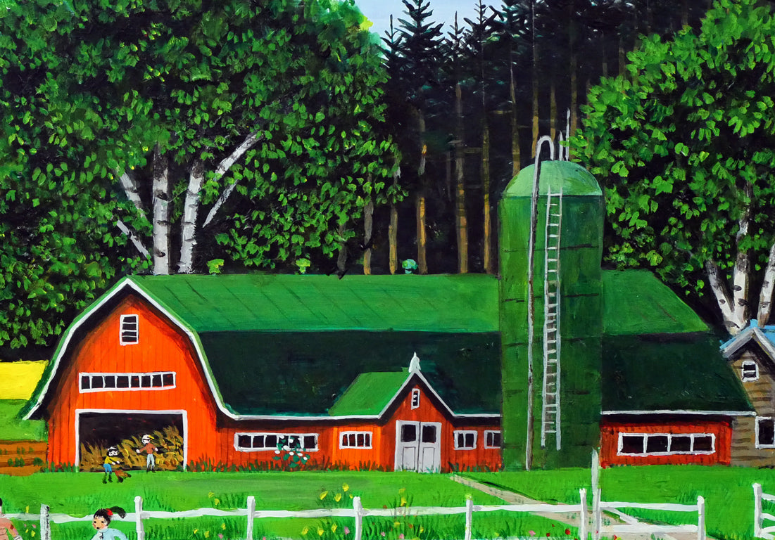 金井英明「ぐるぐる輪回し」肉筆アクリル画1点物・10号 拡大画像6