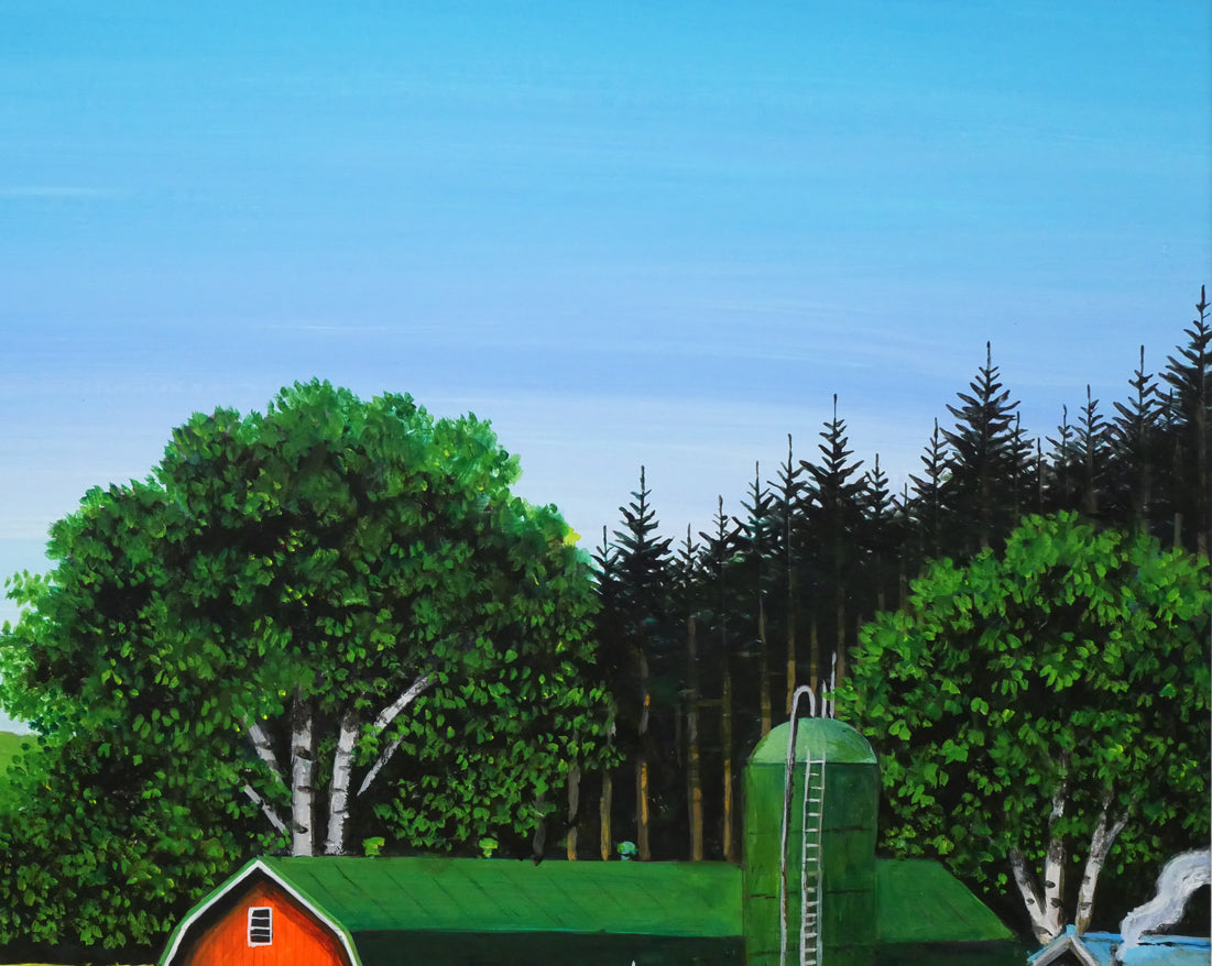 金井英明「ぐるぐる輪回し」肉筆アクリル画1点物・10号 拡大画像2