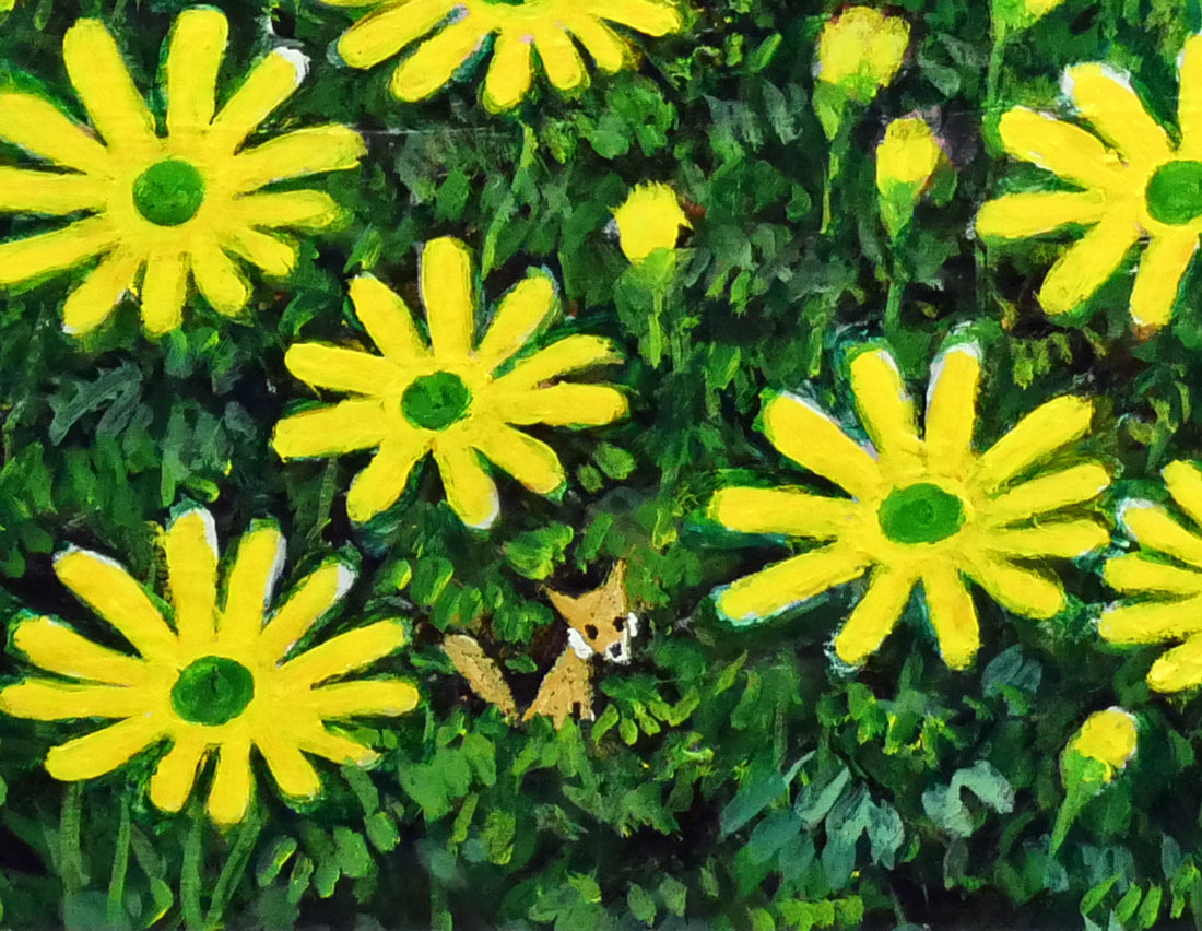 金井英明「ぐるぐる輪回し」肉筆アクリル画1点物・10号 拡大画像8