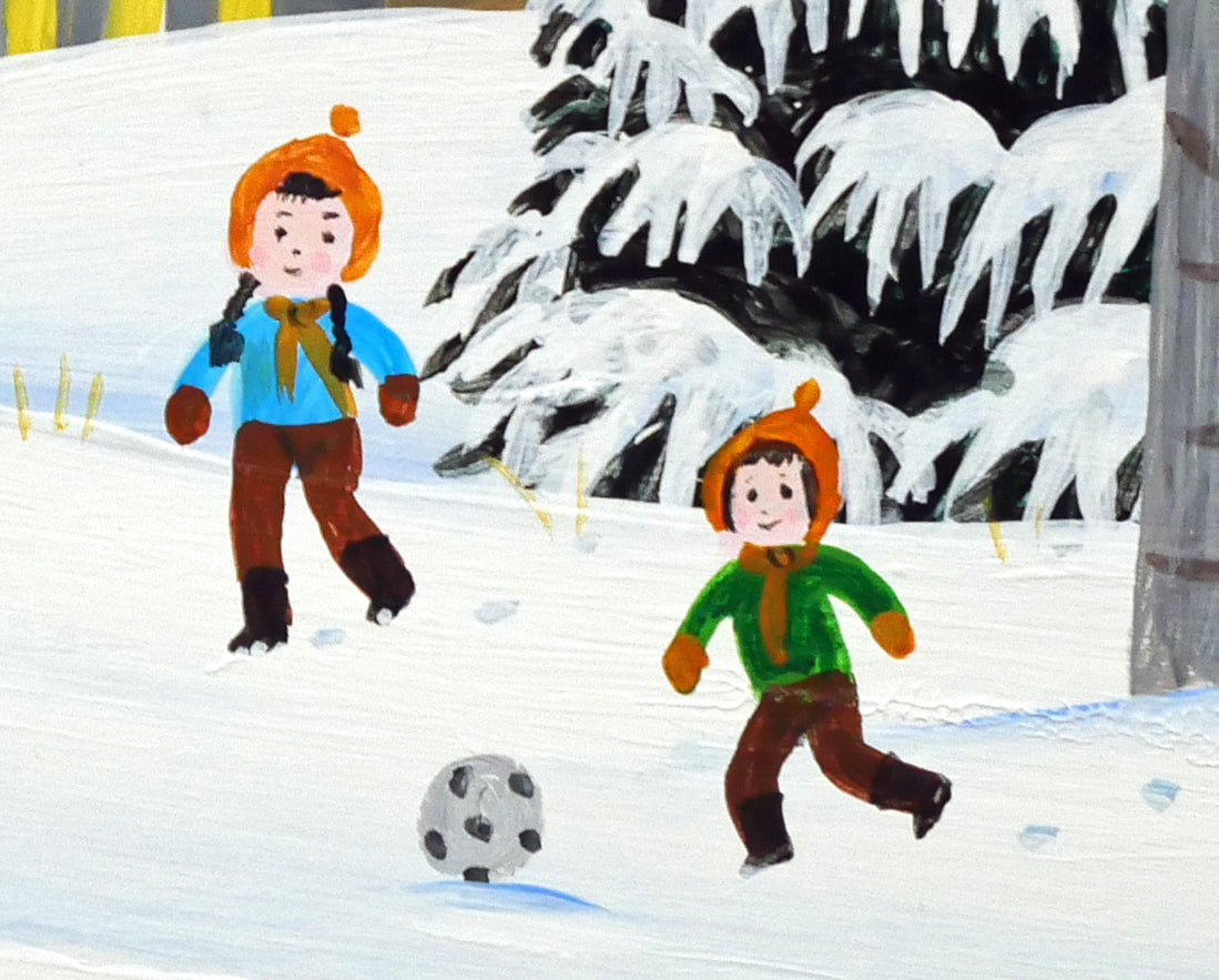 金井英明「イルミネーション ファンタジー(サンタとツリー)」肉筆アクリル画1点物・6号 拡大画像7