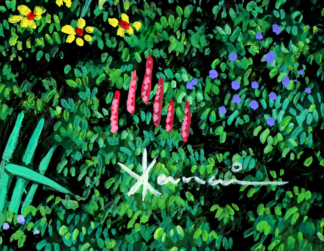 金井英明「大沼と駒ヶ岳(函館)」肉筆アクリル画1点物・15号 サイン拡大画像