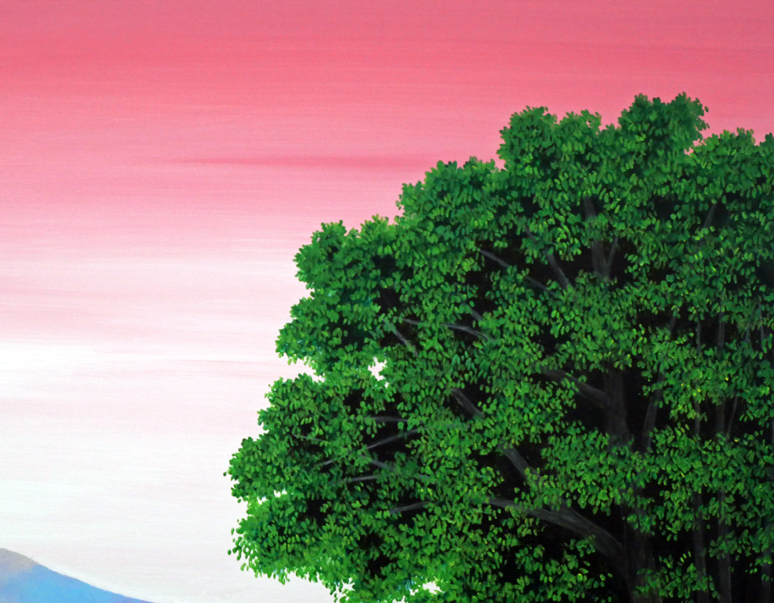 金井英明「大沼と駒ヶ岳(函館)」肉筆アクリル画1点物・15号 拡大画像2