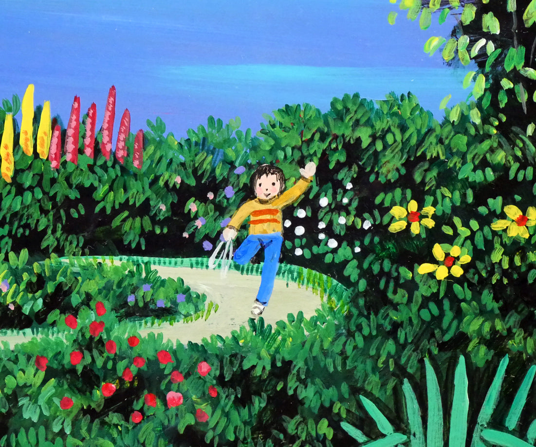 金井英明「大沼と駒ヶ岳(函館)」肉筆アクリル画1点物・15号 拡大画像8