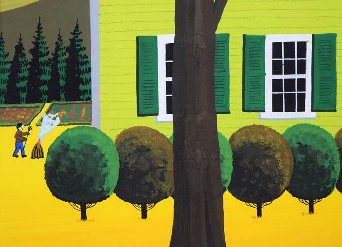 金井英明「透きとおった、秋の夜のはなし」アクリル画・10号 拡大画像3