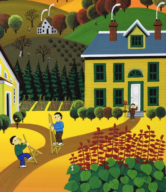 金井英明「透きとおった、秋の夜のはなし」アクリル画・10号 拡大画像7