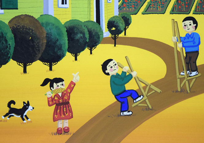 金井英明「透きとおった、秋の夜のはなし」アクリル画・10号 拡大画像6