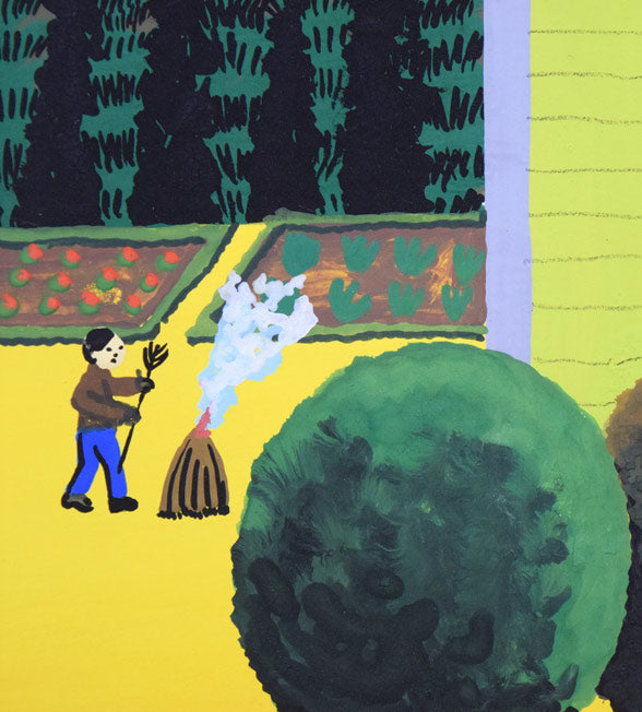 金井英明「透きとおった、秋の夜のはなし」アクリル画・10号 拡大画像4