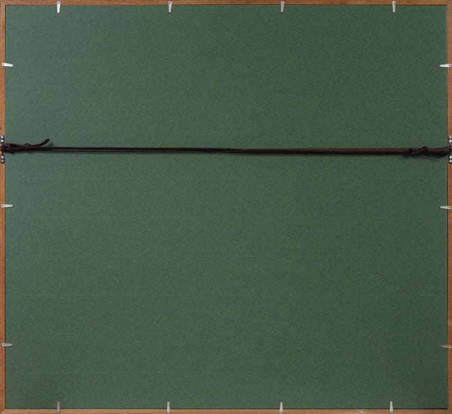 金井英明「透きとおった、秋の夜のはなし」アクリル画・10号 額縁裏側画像