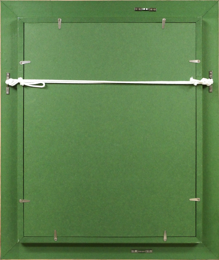 金丸直衛「薔薇」油絵・F6号 額縁裏側画像