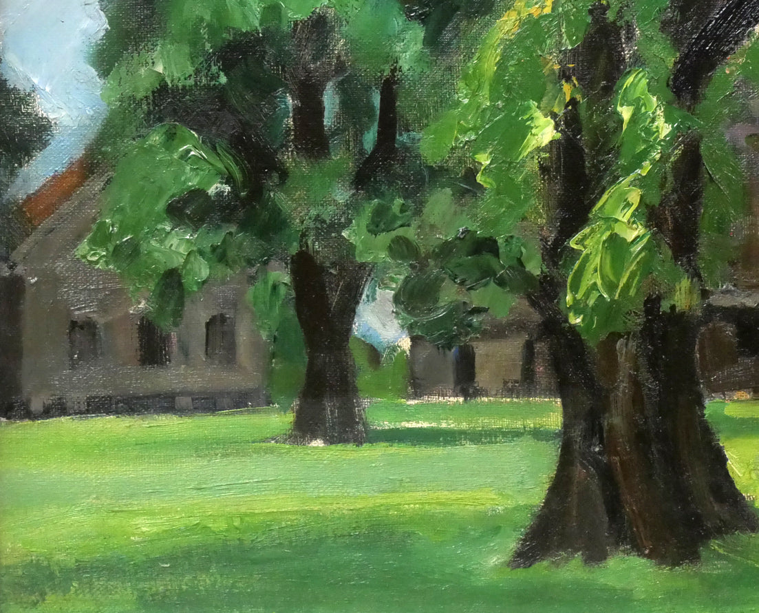 金丸直衛「楡の木(北大第二農場)」油絵・F6号 拡大画像3