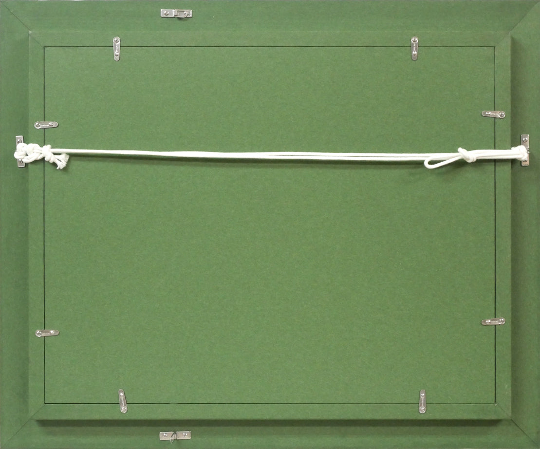 金丸直衛「楡の木(北大第二農場)」油絵・F6号 額縁裏側画像