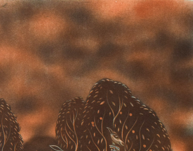 金沢一彦「郊外のドライブ」銅版画 拡大画像2