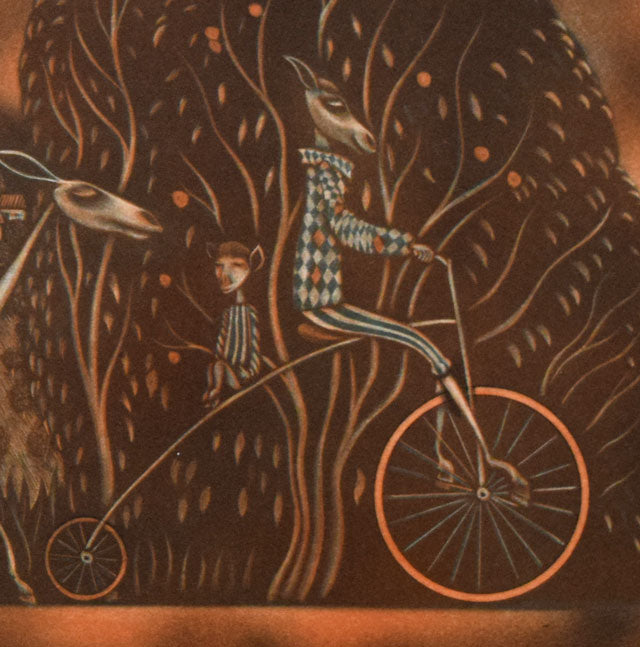 金沢一彦「郊外のドライブ」銅版画 拡大画像8