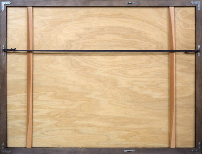 金沢一彦「郊外のドライブ」銅版画 額縁裏側画像