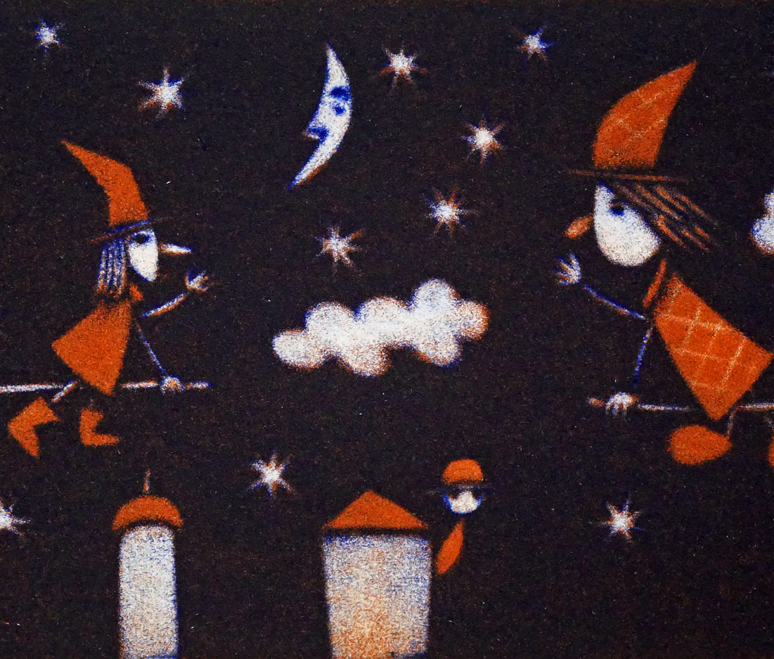 金沢一彦「魔女のいる夜」銅版画 拡大画像2