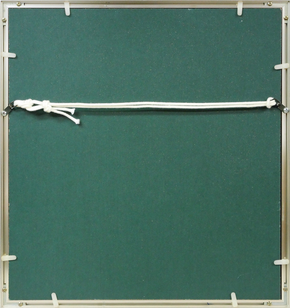 金子誠治「花」水彩画・色紙 額縁裏側画像