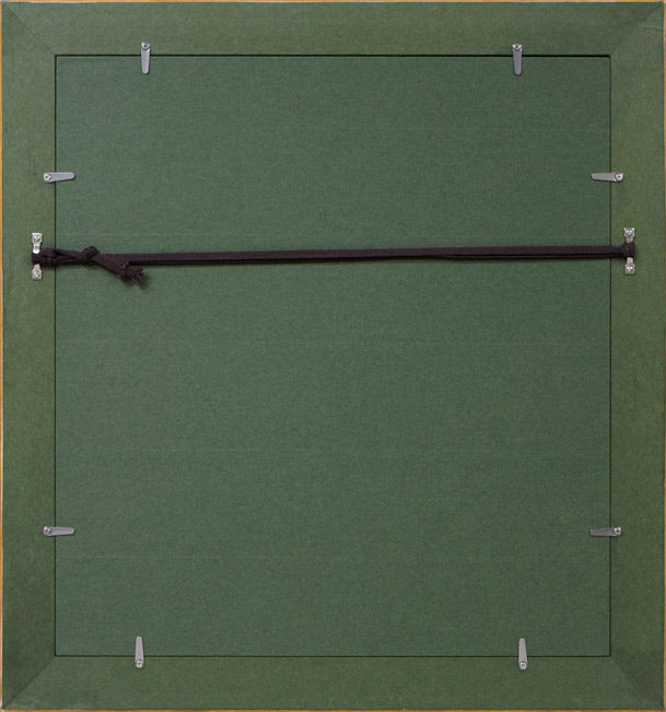 金子誠治「チロルの教会(ヨーロッパ冬の旅展)」水彩画 額縁裏側画像