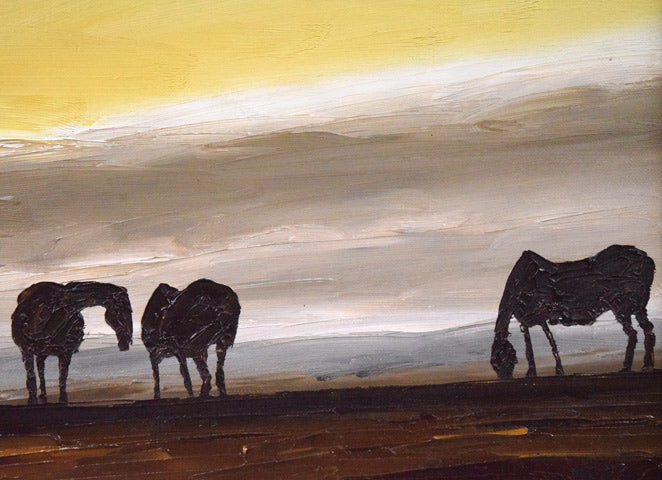 神田日勝「風景」油絵・F8号 拡大画像4