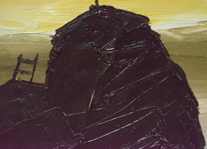 神田日勝「風景」油絵・F8号 拡大画像5