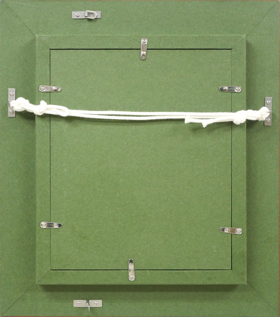 神崎宣彦「ホタルブクロ」油絵・F0号 額縁裏側画像