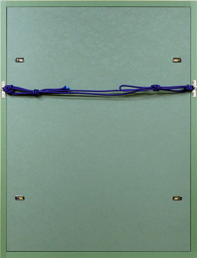 片岡球子「青富士」リトグラフ 額縁裏側画像