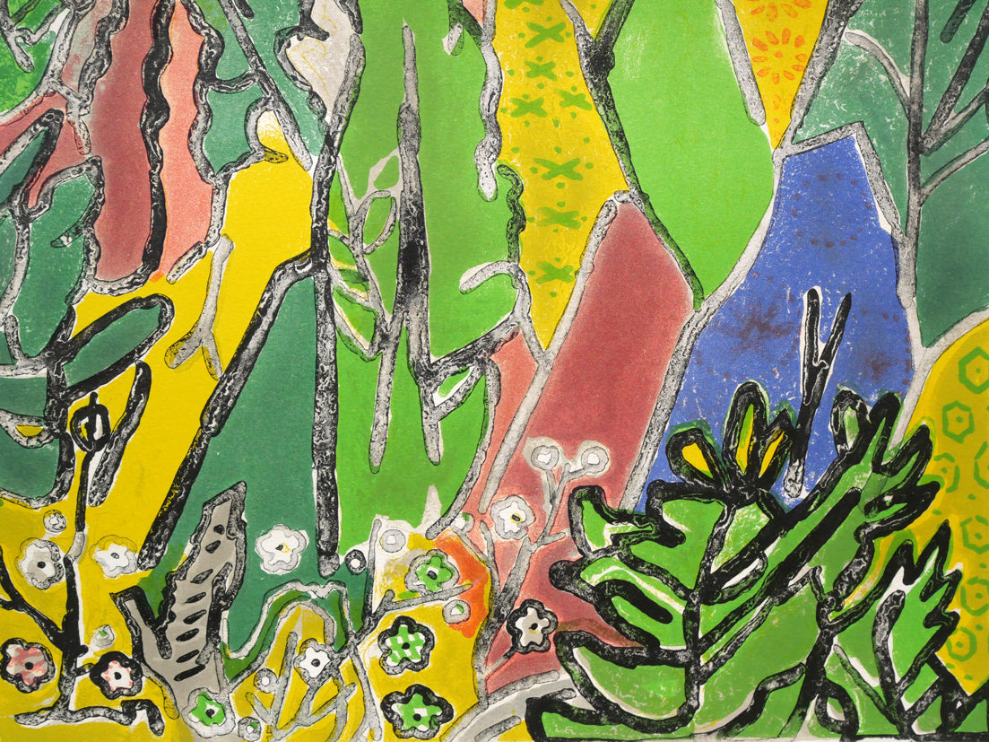 片岡球子「青木ヶ原の富士」リトグラフ 拡大画像3