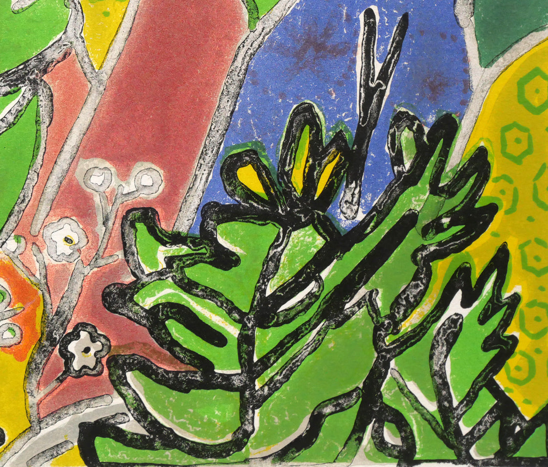 片岡球子「青木ヶ原の富士」リトグラフ 拡大画像6