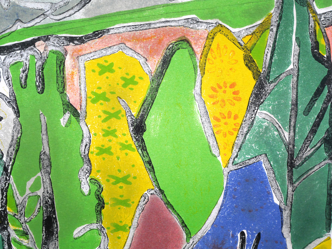 片岡球子「青木ヶ原の富士」リトグラフ 拡大画像4