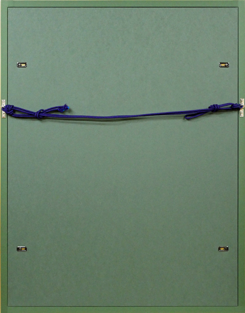 片岡球子「青木ヶ原の富士」リトグラフ 額縁裏側画像