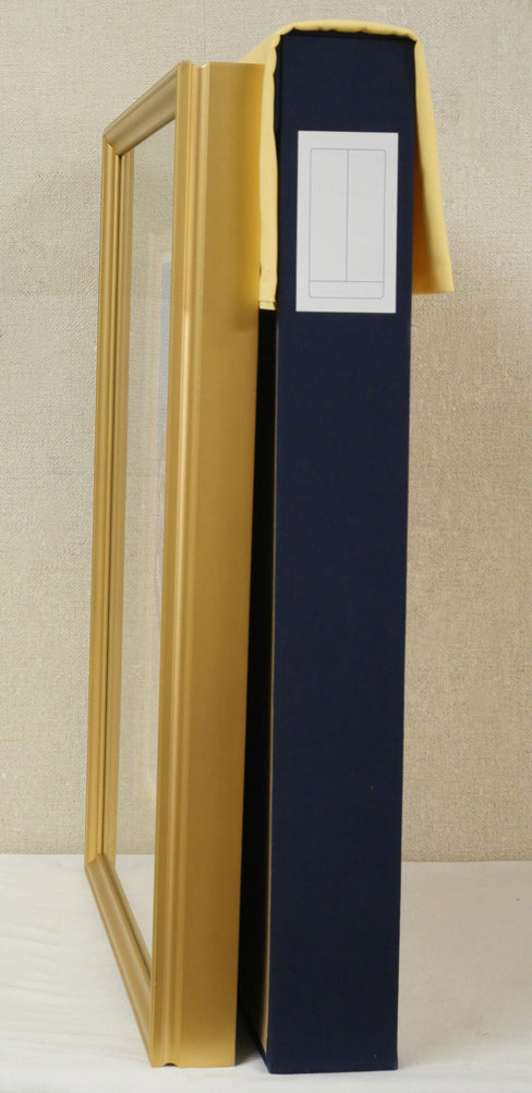 片岡球子「めで多き富士」リトグラフ 付属品画像(黄袋、布タトウ箱付き)