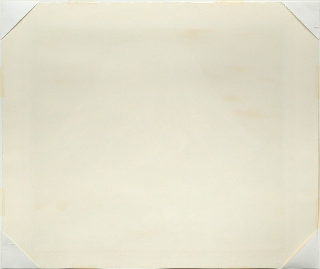 片岡球子「梅椿樹咲きそめし富士(額縁B)」リトグラフ 作品シート裏側画像