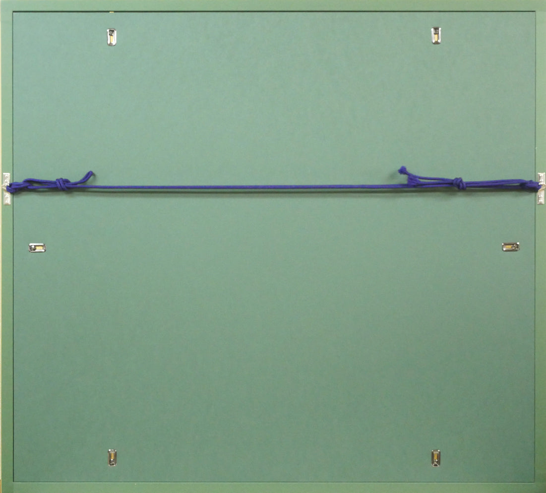 片岡球子「梅椿樹咲きそめし富士」リトグラフ 額縁裏側画像