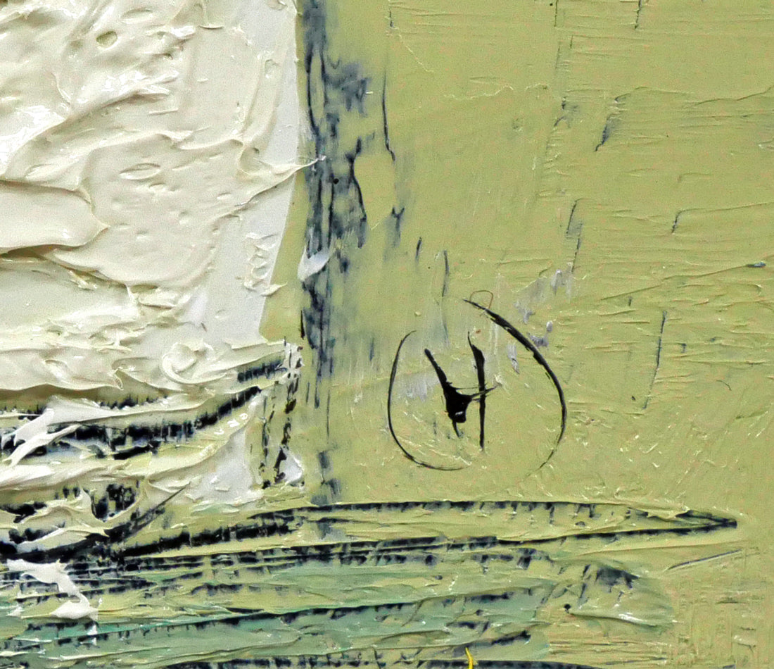 片山弘明「薔薇」油絵・F0号 サイン拡大画像