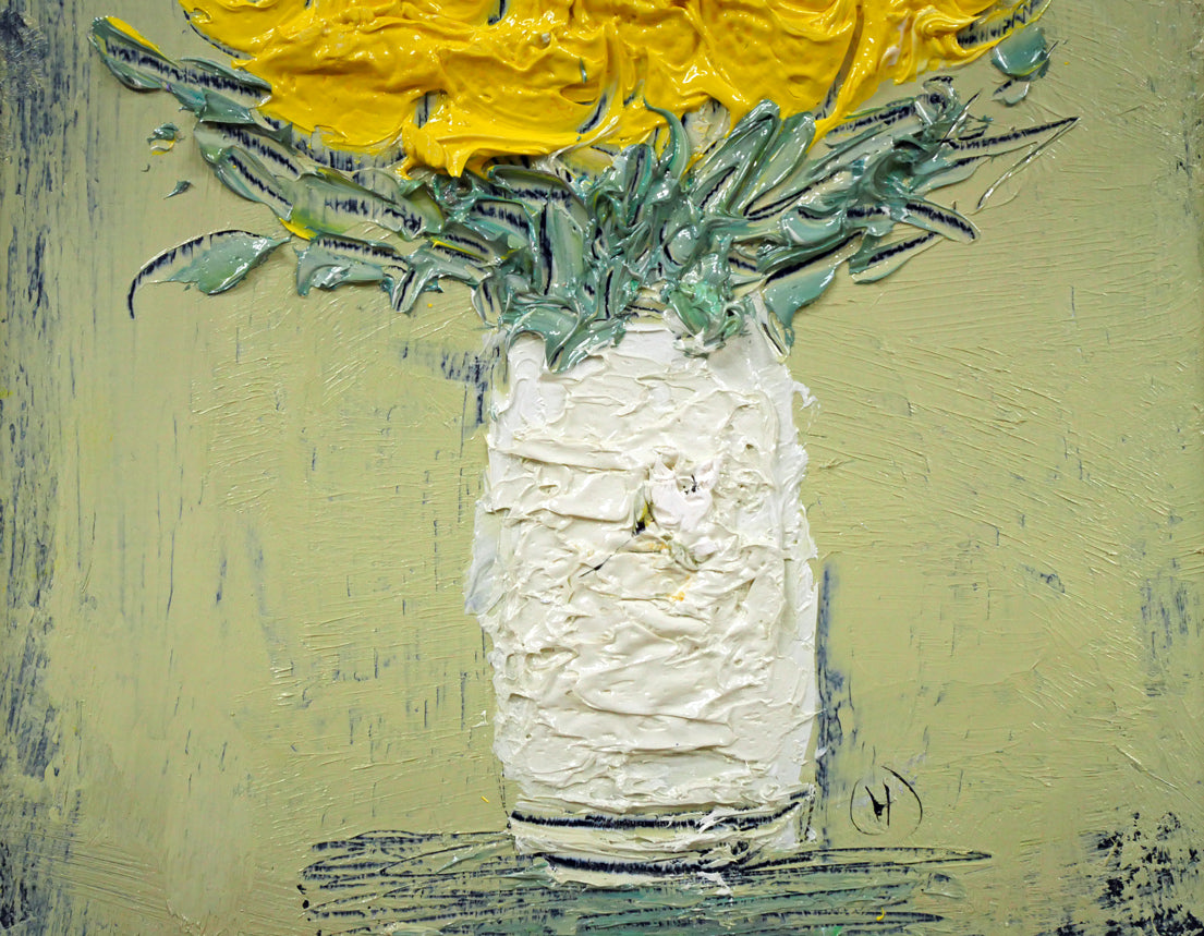 片山弘明「薔薇」油絵・F0号 拡大画像2