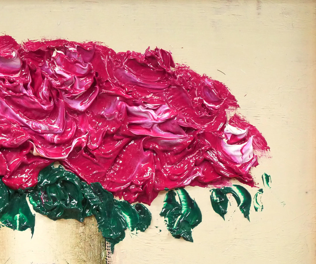 片山弘明「薔薇」油絵・F0号 拡大画像2