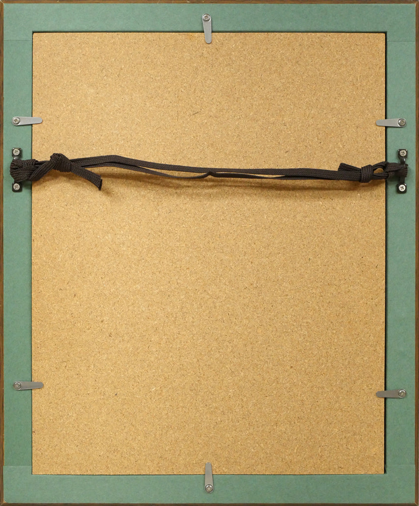 片山弘明「薔薇」油絵・F0号 額縁裏側画像