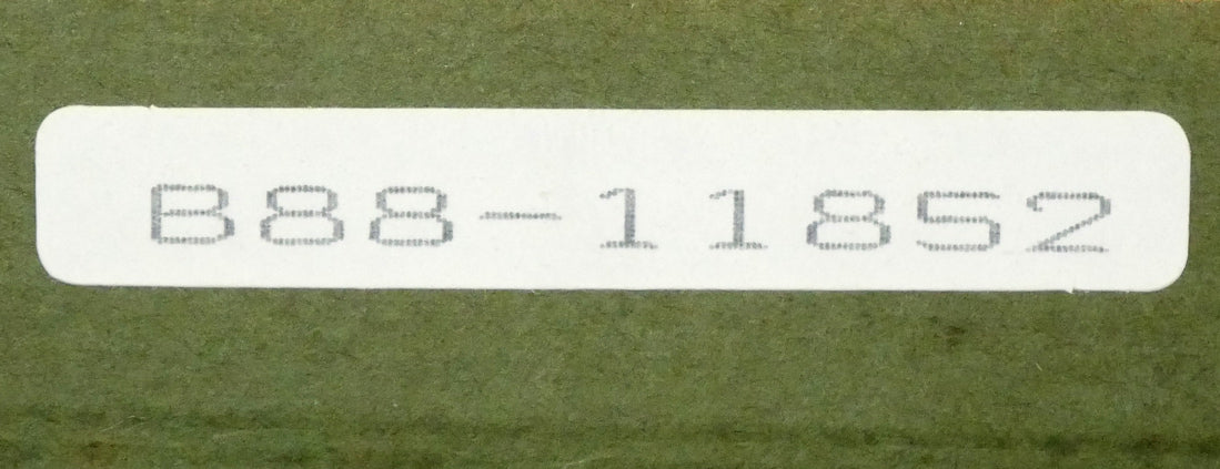 片山弘明「高山ハマナス」油絵・SM 額裏シール拡大画像(「一枚の繪」管理番号シール)