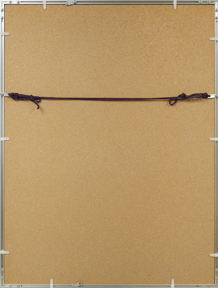 加藤一豊「バイオリン(群像シリーズ)」パステル画・6号 額縁裏側画像