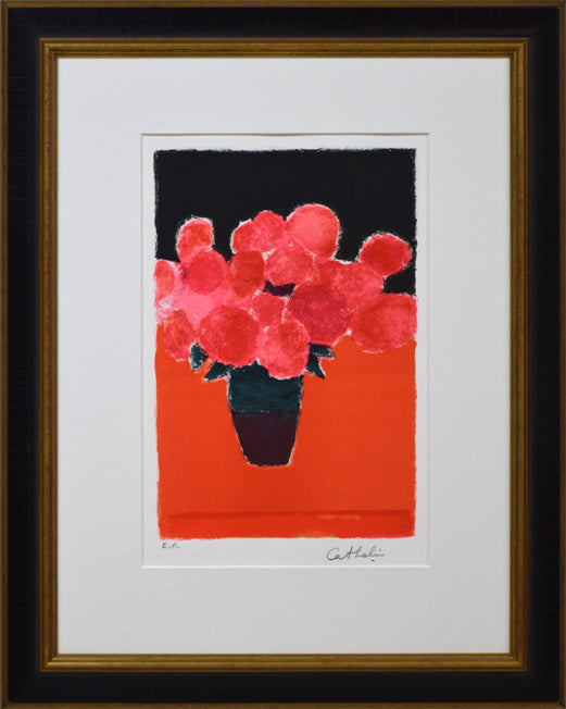 ベルナール カトラン(Bernard CATHELIN)「紫陽花」リトグラフ