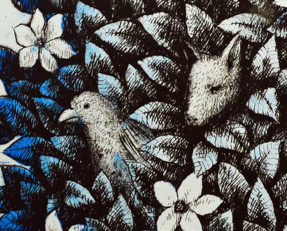 加藤清美「生命の花」銅版画 拡大画像6