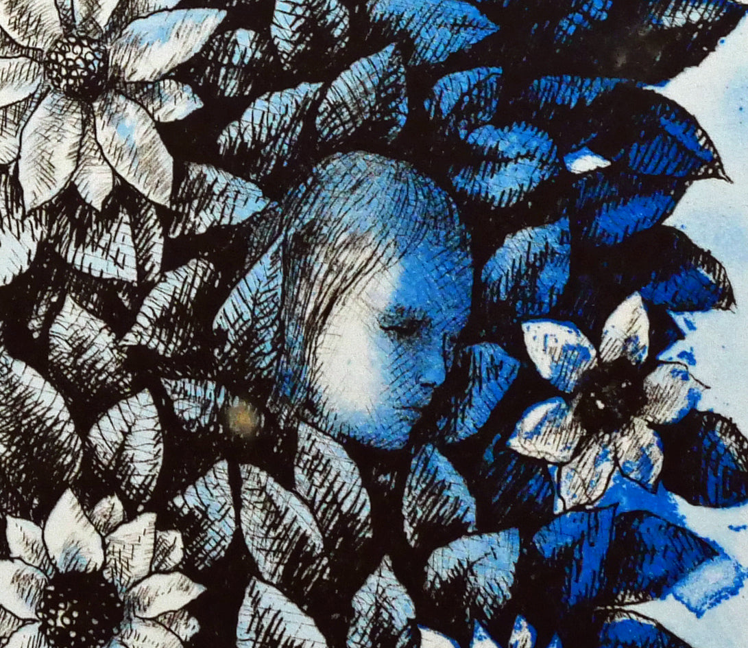 加藤清美「生命の花」銅版画 拡大画像5