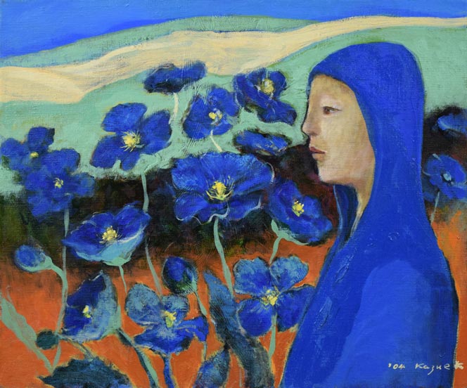 川畑和江「祈り in NAGASAKI」油絵・F8号 作品全体拡大画像