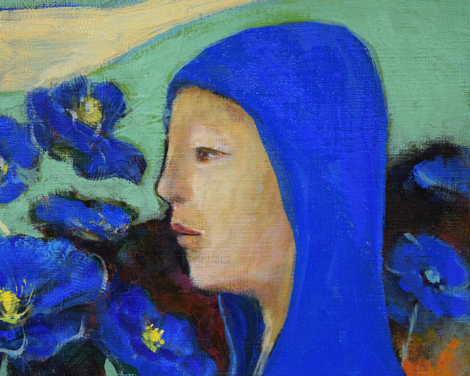 川畑和江「祈り in NAGASAKI」油絵・F8号 拡大画像2