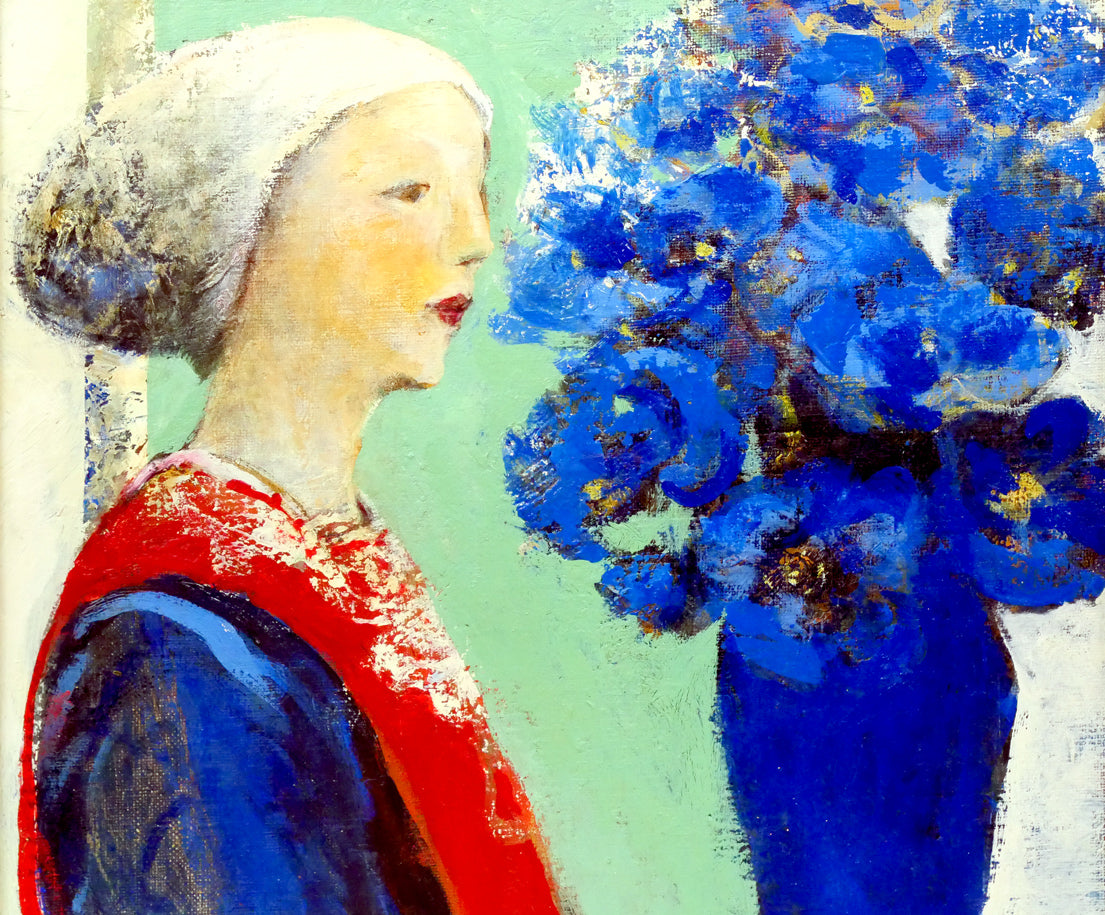 川畑和江「オリンピックの年 in GREECE」油絵・F6号 拡大画像2